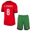 Maglia ufficiale Portogallo B. Fernandes 8 Casa Euro 2024 per Bambino